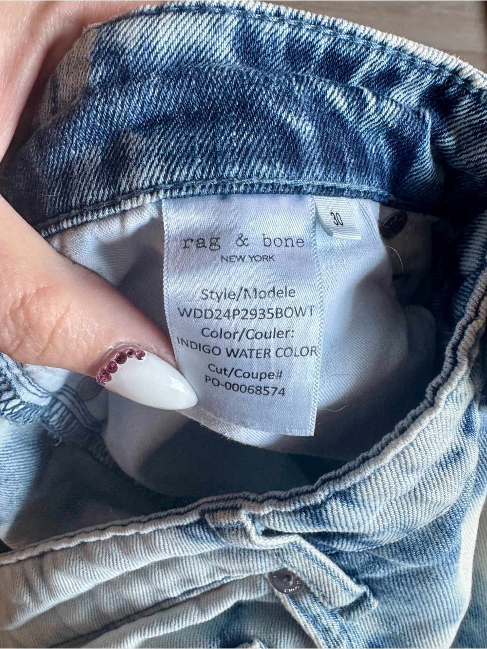 rag & bone indigo water color jeans - Picture 5 of 8